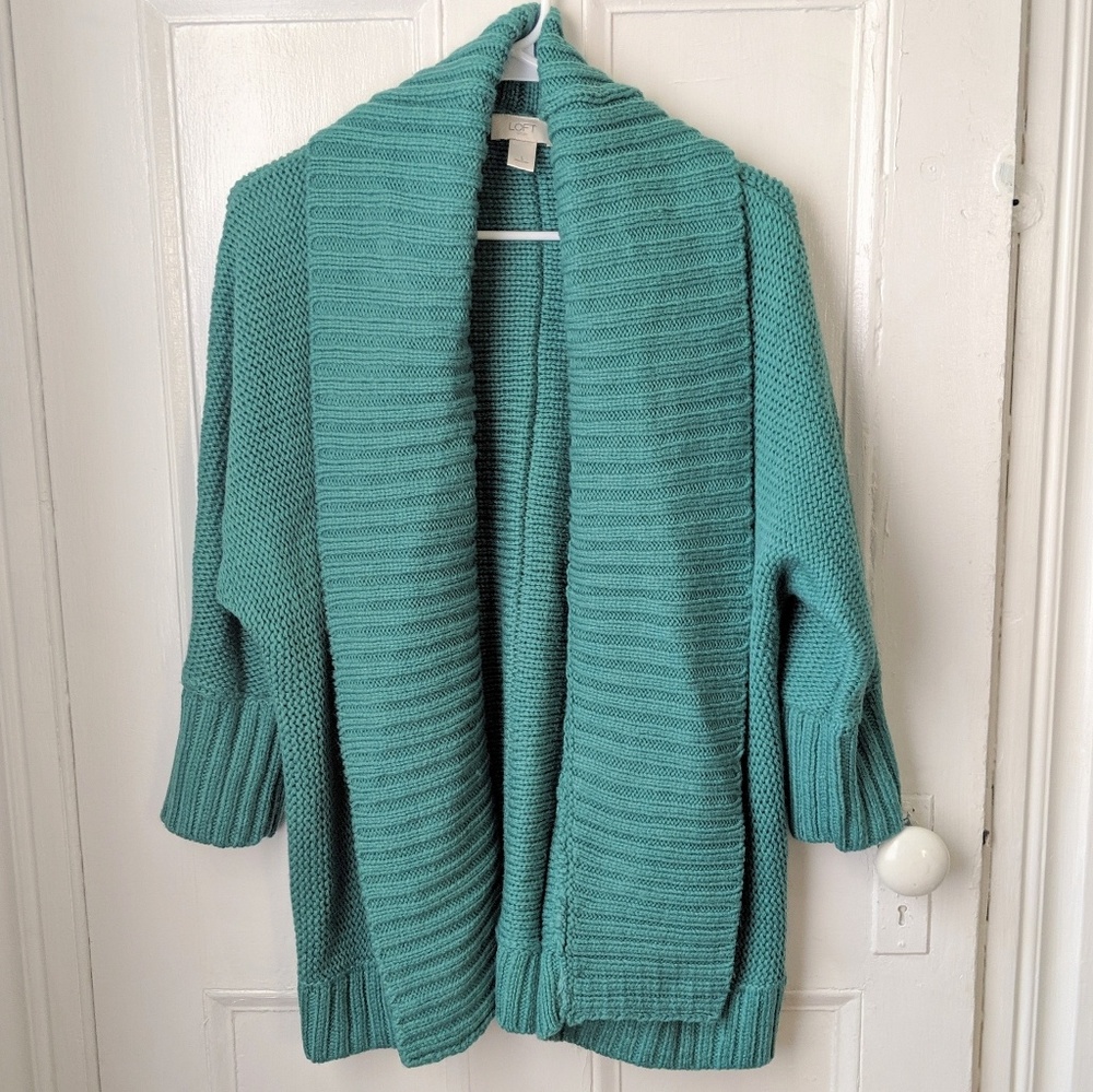 Ann Taylor LOFT chunky knit sweater cardigan